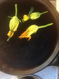 Tie up in a bundle with green onion stalk and fry in butter
